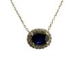 oval pendant. with sapphire